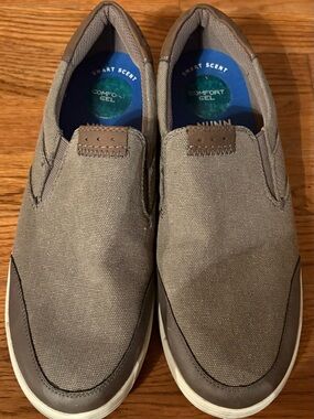 Nunn Bush Kore City Walk Canvas Moc Toe Slip-On, Cement Color